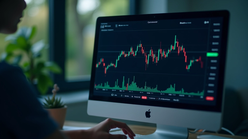 Financial charts showing crude palm oil price movements with candlestick patterns